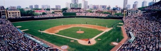 Panoramic photograph of Wrigley Field by Bob Horsch