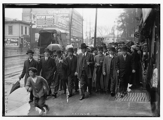 Big Bill Haywood & followers in Paterson, NJ (Courtesy Library of Congress via Flickr Commons)