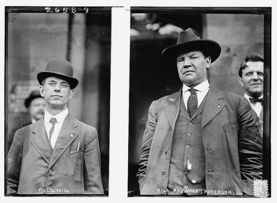 Union leaders Adolf Lessig and Big Bill Haywood (Courtesy Library of Congress via Flickr Commons)